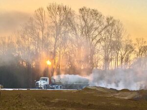 Photo of a construction truck
